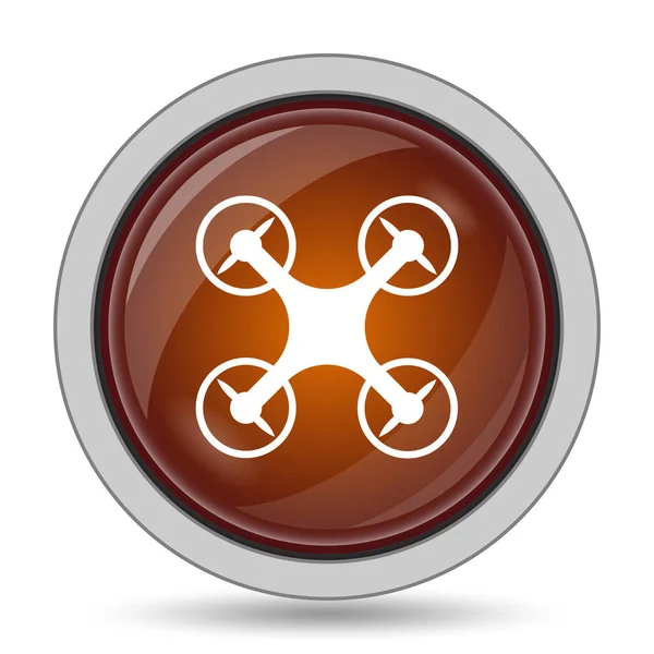 Drone Icono Botón Del Sitio Web Naranja Sobre Fondo Blanco —  Fotos de Stock