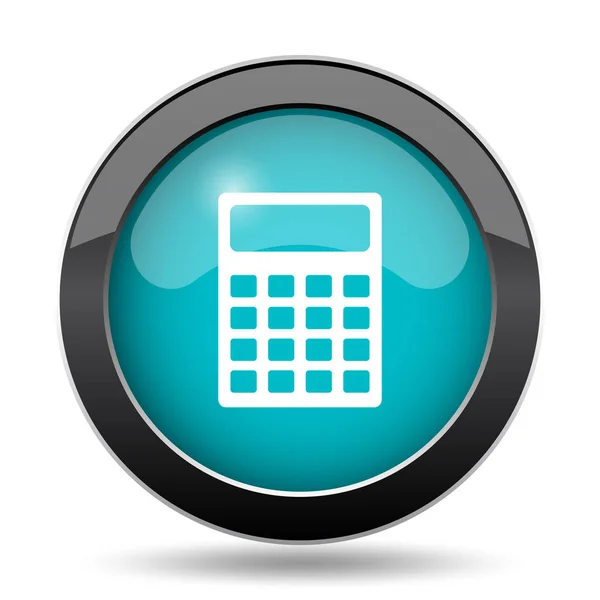 Ikona Kalkulator Przycisk Strony Kalkulator Białym Tle — Zdjęcie stockowe
