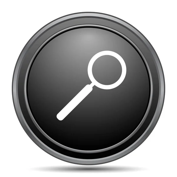 Icono Búsqueda Botón Del Sitio Web Negro Sobre Fondo Blanco —  Fotos de Stock