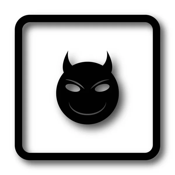 Icono Del Mal Botón Del Sitio Web Negro Sobre Fondo —  Fotos de Stock
