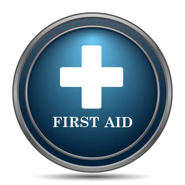 First Aid Icon Internet Button White Background — Stock Photo, Image