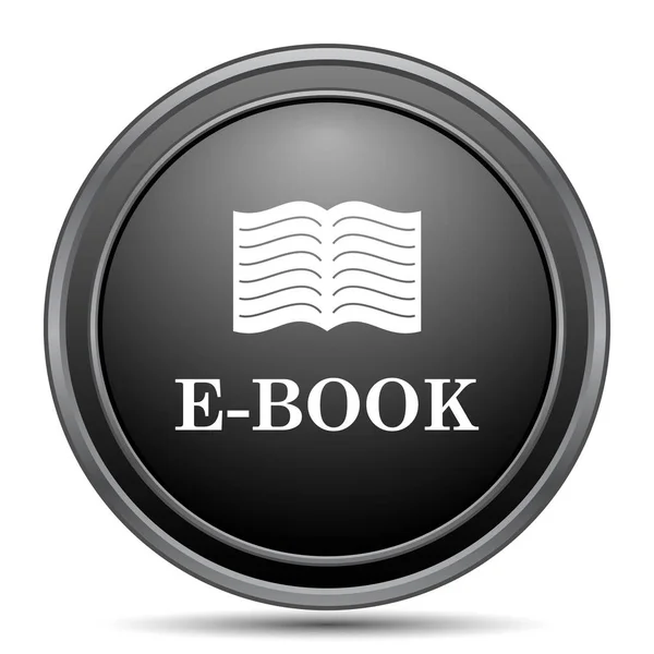 Tlačítko Webové Stránky Ikonu Knihy Černé Bílém Pozadí — Stock fotografie