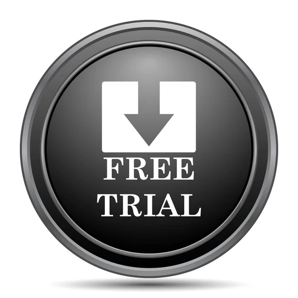 Free Trial Icon Black Website Button White Background — Stock Photo, Image