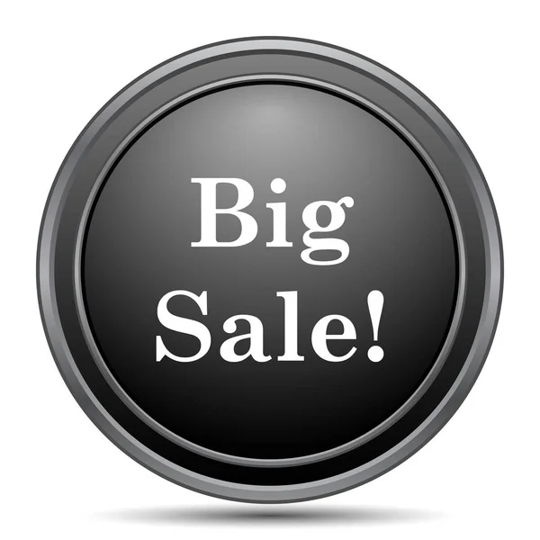 Big Sale Icon Black Website Button White Background — Stock Photo, Image