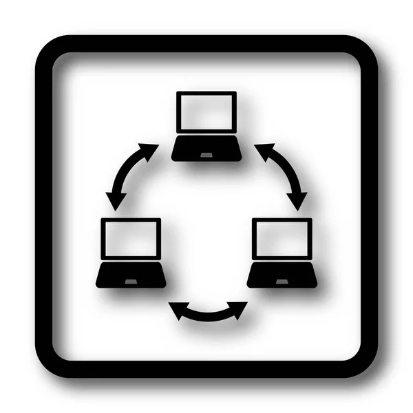Počítačové sítě ikona — Stock fotografie