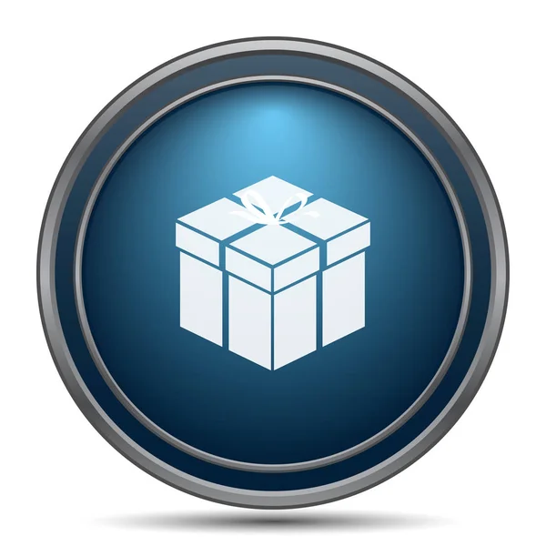 Gift Icon Internet Button White Background — Stock Photo, Image