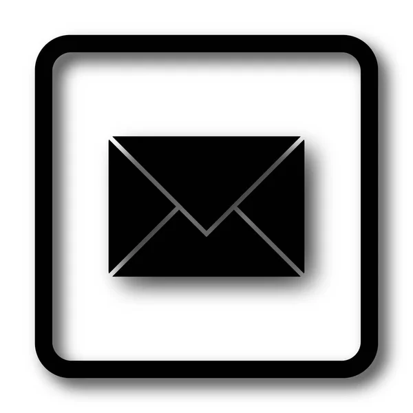 Mail Icon Black Website Button White Background — Stock Photo, Image