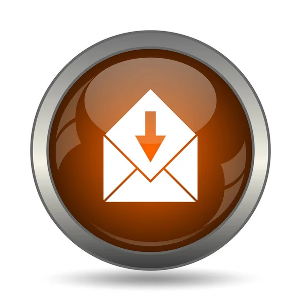 Mail Symbol Erhalten Internet Taste Auf Weißem Hintergrund — Stockfoto