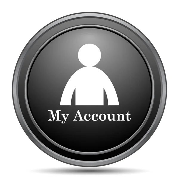 Account Icon Black Website Button White Background — Stock Photo, Image