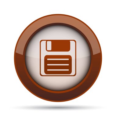 Simge kaydetmek. Beyaz arka plan üzerinde Internet düğmesi.