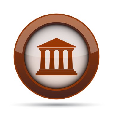 Bina simgesi. Beyaz arka plan üzerinde Internet düğmesi.