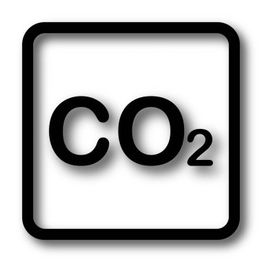 CO2 siyah kutsal kişilerin resmi web sitesi düğme beyaz arka plan üzerinde