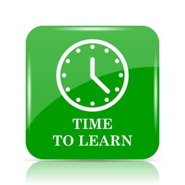 Simge öğrenme zamanı. Beyaz arka plan üzerinde Internet düğmesi