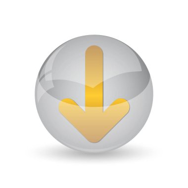 Ok simgesi. Beyaz arka plan üzerinde Internet düğmesi.