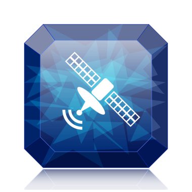 Anten mavi kutsal kişilerin resmi web sitesi düğme beyaz arka plan üzerinde