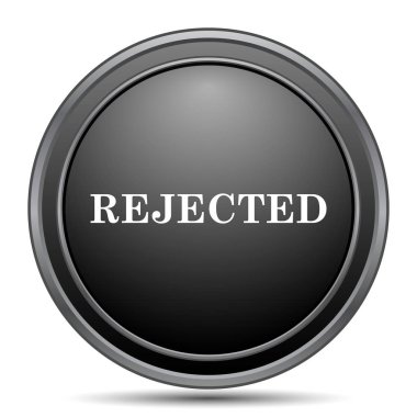 Siyah kutsal kişilerin resmi web sitesi düğme beyaz arka plan üzerinde reddetti