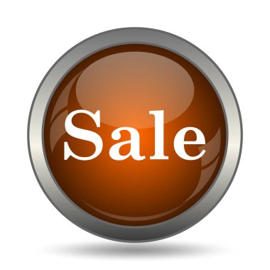 Satılık simgesi. Beyaz arka plan üzerinde Internet düğmesi.