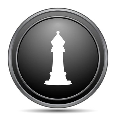 Satranç siyah kutsal kişilerin resmi web sitesi düğme beyaz arka plan üzerinde