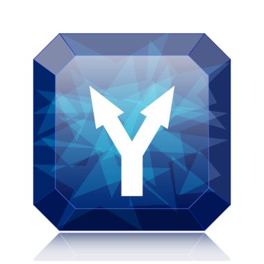 Ok mavi kutsal kişilerin resmi web sitesi düğme beyaz arka plan üzerinde bölme