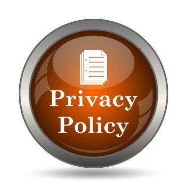 Gizlilik ilkesi simgesi. Beyaz arka plan üzerinde Internet düğmesi.