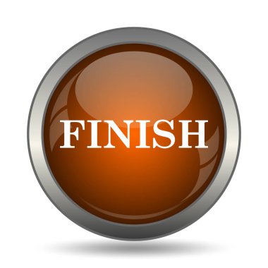 Bitiş simgesi. Beyaz arka plan üzerinde Internet düğmesi.