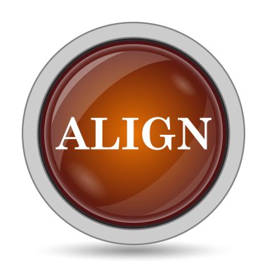 Turuncu kutsal kişilerin resmi web sitesi düğme beyaz arka plan üzerinde hizalama