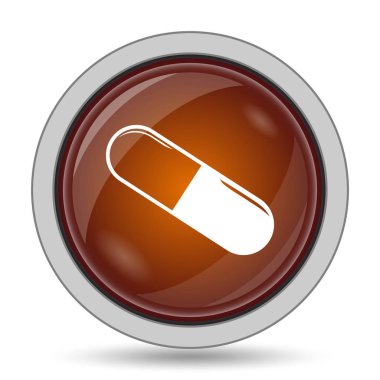 Hap turuncu kutsal kişilerin resmi web sitesi düğme beyaz arka plan üzerinde