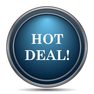 Sıcak Fırsat simgesi. Beyaz arka plan üzerinde Internet düğmesi