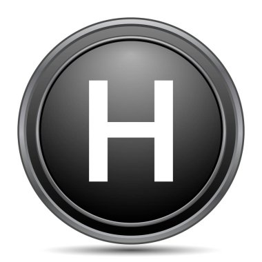 Hastane siyah kutsal kişilerin resmi web sitesi düğme beyaz arka plan üzerinde