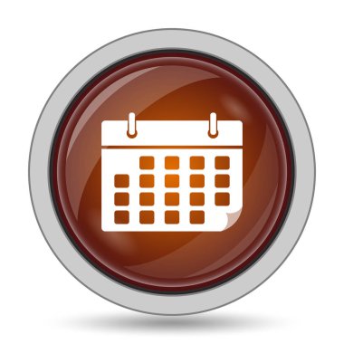 Takvim turuncu kutsal kişilerin resmi web sitesi düğme beyaz arka plan üzerinde