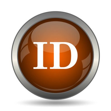 ID simgesi. Beyaz arka plan üzerinde Internet düğmesi.