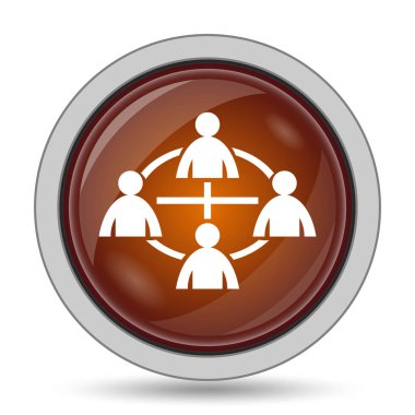 İletişim portakal kutsal kişilerin resmi web sitesi düğme beyaz arka plan üzerinde