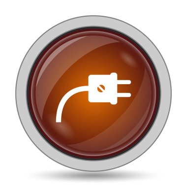 Turuncu kutsal kişilerin resmi web sitesi düğme beyaz zemin üzerine takın