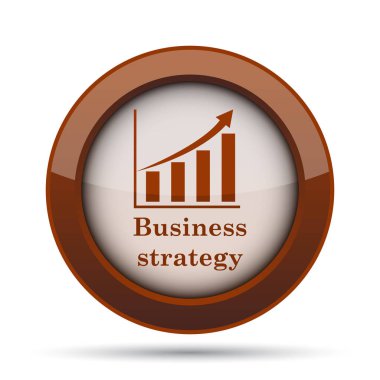 İş stratejisi simgesi. Beyaz arka plan üzerinde Internet düğmesi.