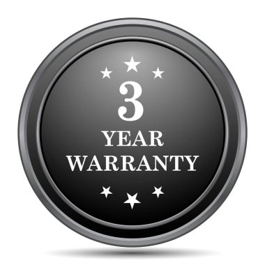 siyah kutsal kişilerin resmi web sitesi düğme beyaz arka plan üzerinde 3 yıl garanti