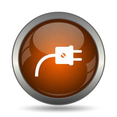 Tak simgesi. Beyaz arka plan üzerinde Internet düğmesi.