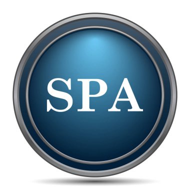 Spa simgesi. Beyaz arka plan üzerinde Internet düğmesi