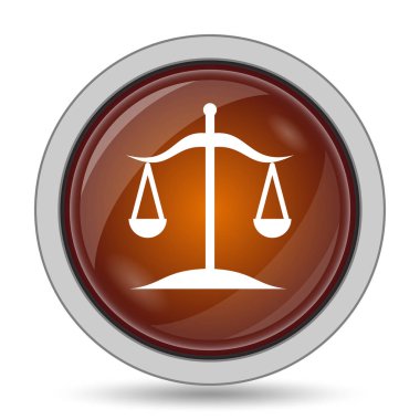 Denge turuncu kutsal kişilerin resmi web sitesi düğme beyaz arka plan üzerinde