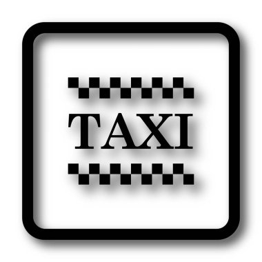 Taksi siyah kutsal kişilerin resmi web sitesi düğme beyaz arka plan üzerinde