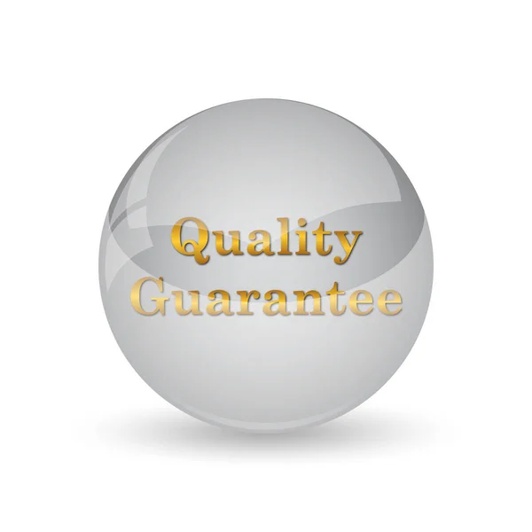 Quality Guarantee Icon Internet Button White Background — Stock Photo, Image