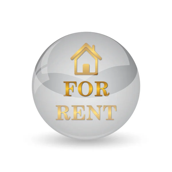 Rent Icon Internet Button White Background — Stock Photo, Image