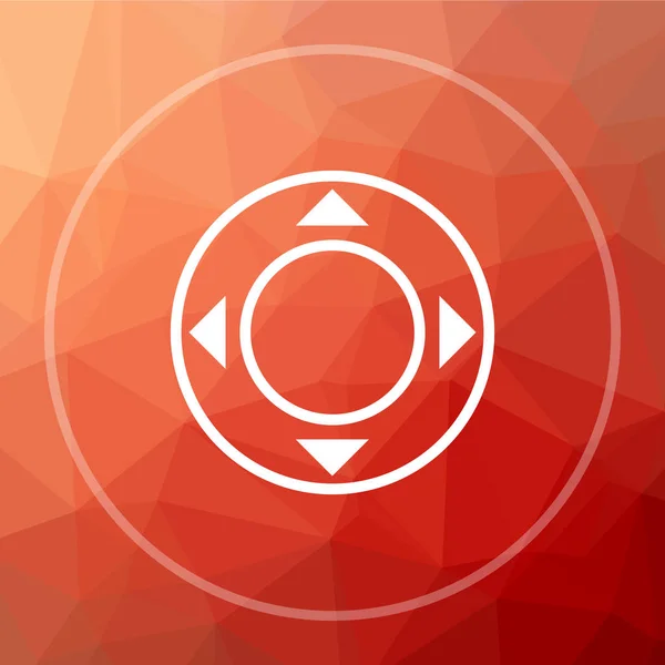 Icono Joystick Joystick Botón Del Sitio Web Rojo Bajo Fondo —  Fotos de Stock