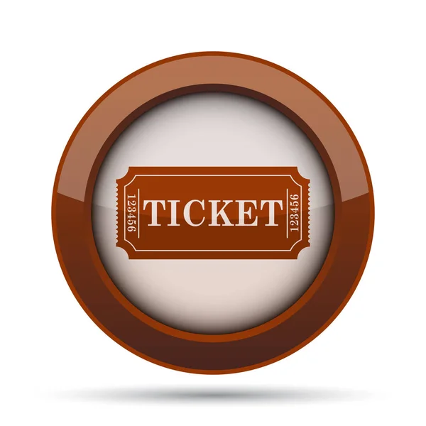 Εισιτήριο Σινεμά Στο Εικονίδιο Κουμπί Internet Άσπρο Φόντο — Φωτογραφία Αρχείου