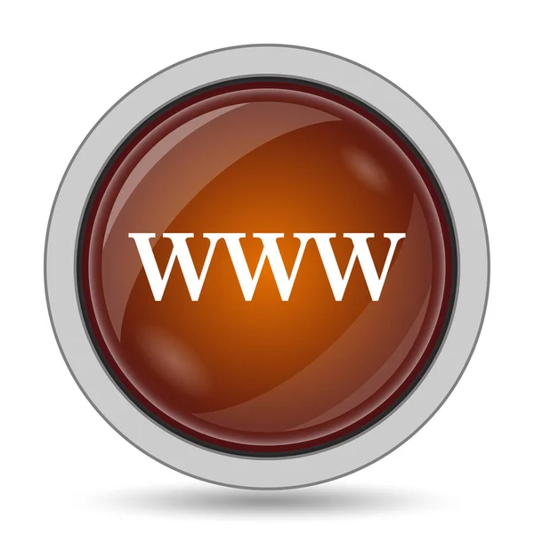 Www Icon Orange Website Button White Background — Stock Photo, Image