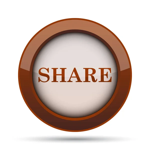 Compartir Icono Botón Internet Sobre Fondo Blanco — Foto de Stock