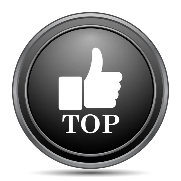 Top Icon Black Website Button White Background — Stock Photo, Image