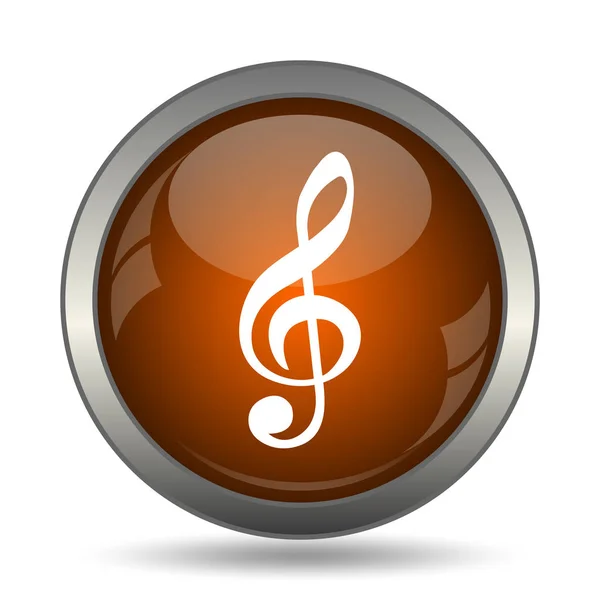 Musical Note Icon Internet Button White Background — Stock Photo, Image