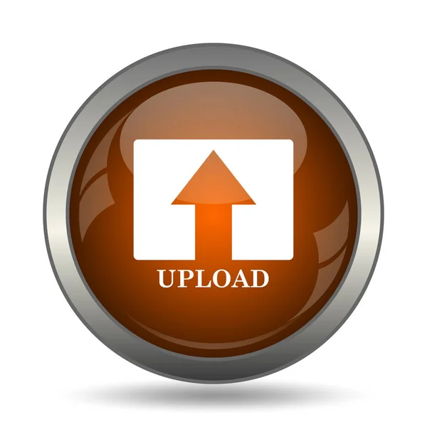 Upload icon. Internet button on white background.