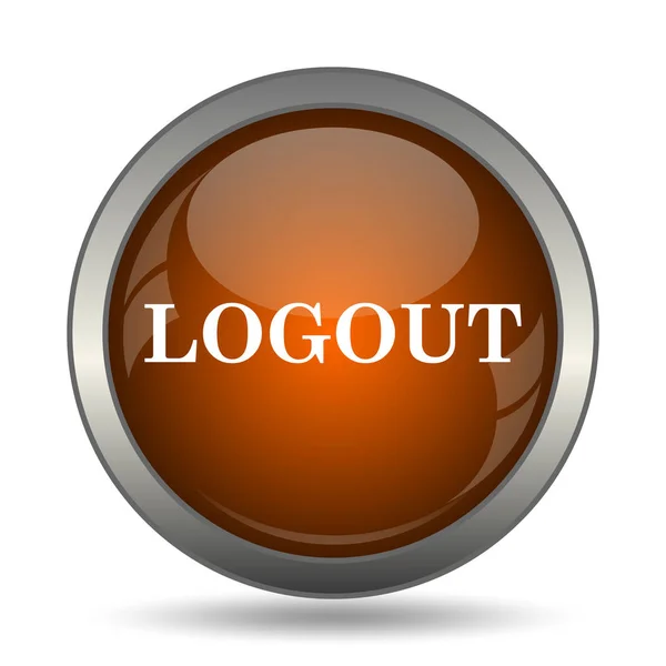 Icona Logout Pulsante Internet Sfondo Bianco — Foto Stock