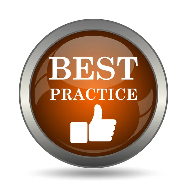 Best Practice Ikone Internet Taste Auf Weißem Hintergrund — Stockfoto